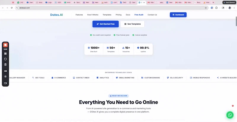 DSites AI screenshot 1 (video preview)