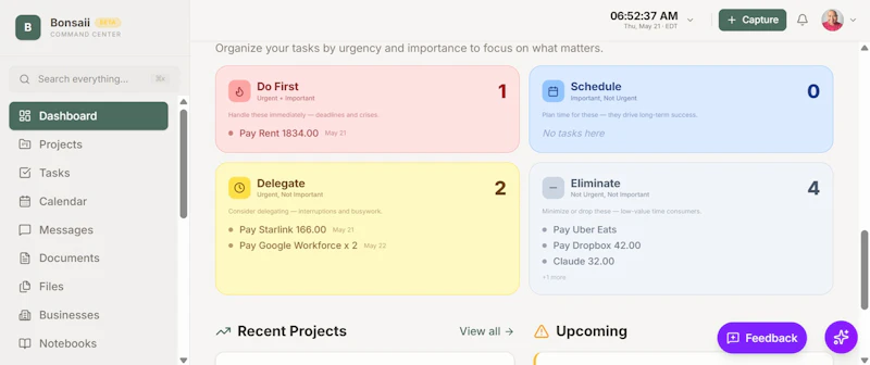 Bonsaii — Personalized Command Center screenshot 2