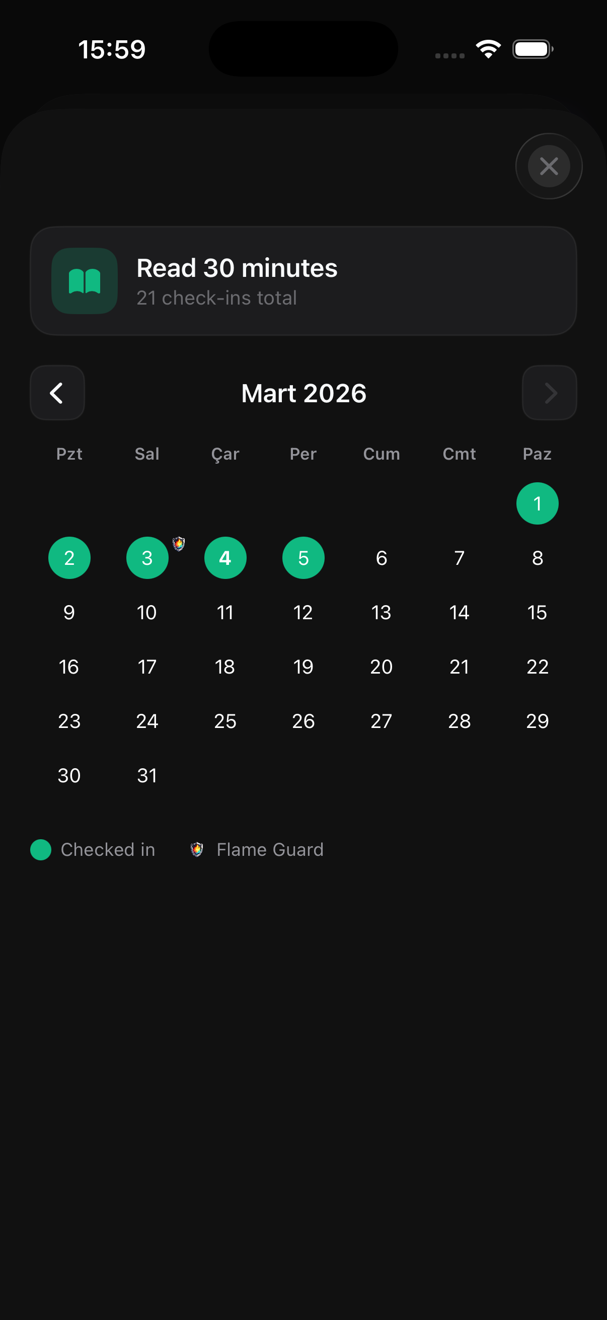 66-Day Streak - Screenshot 5 showing product features and functionality