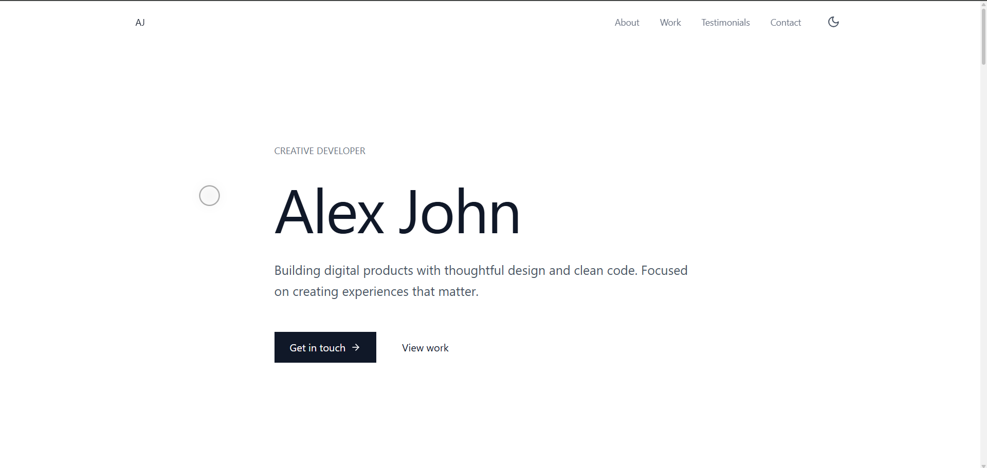 Personal Portfolio Website Template gallery image