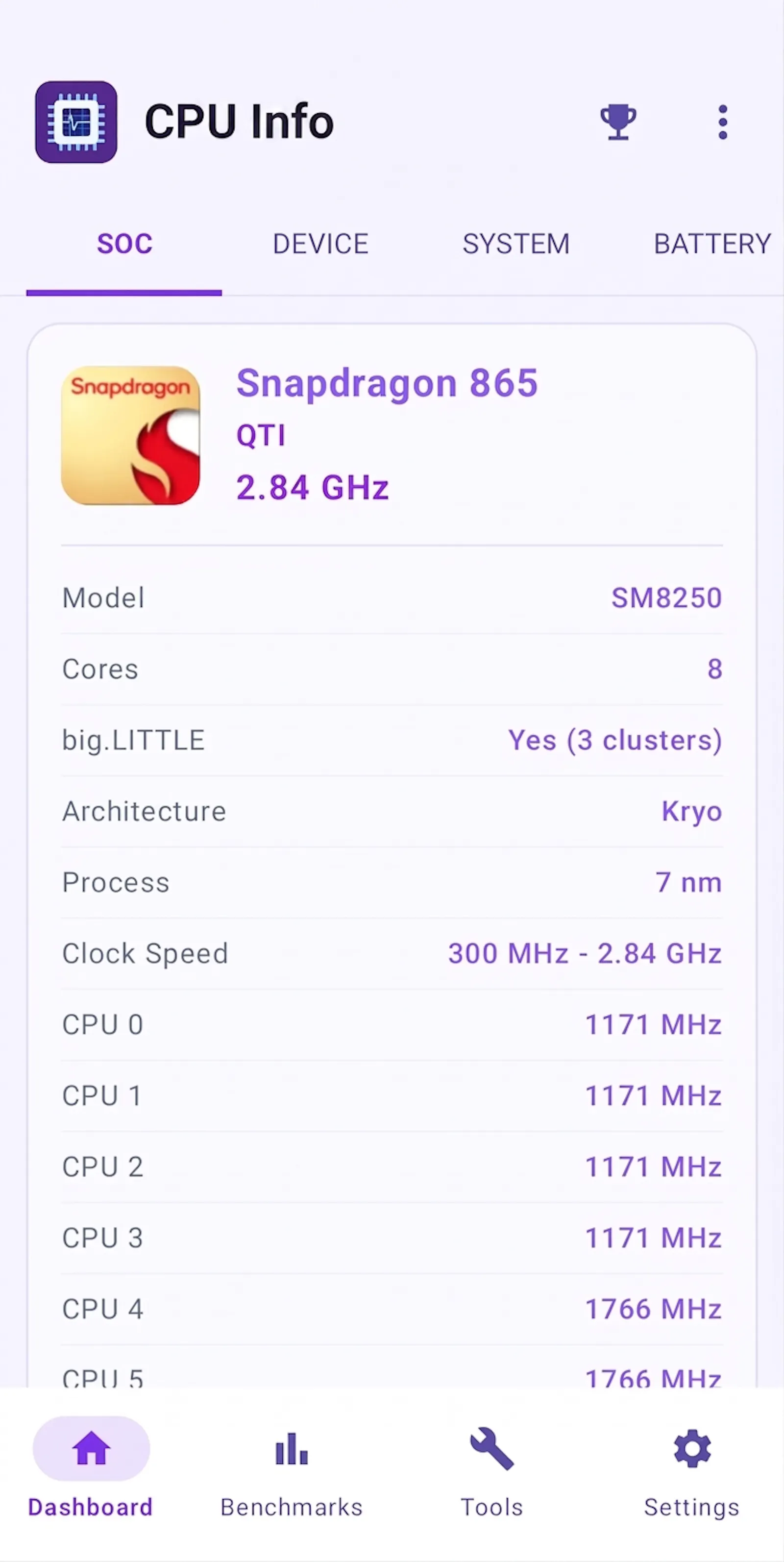 CPU Info: System & Hardware screenshot 1