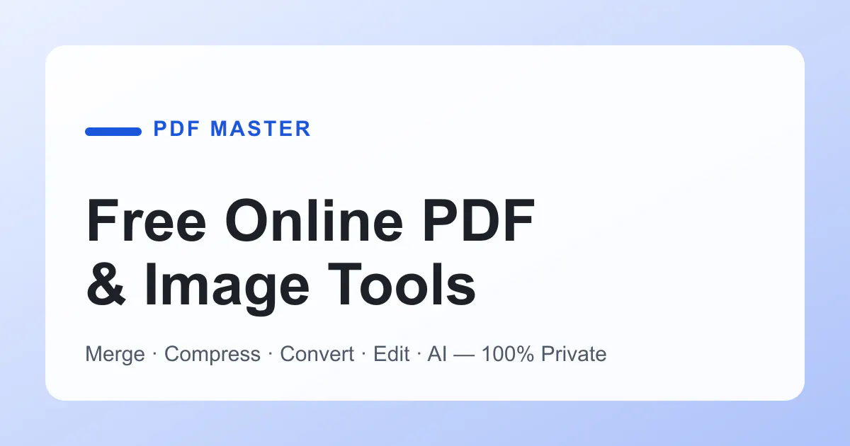 PDF Free Browser-Based PDF & Image Tools gallery image