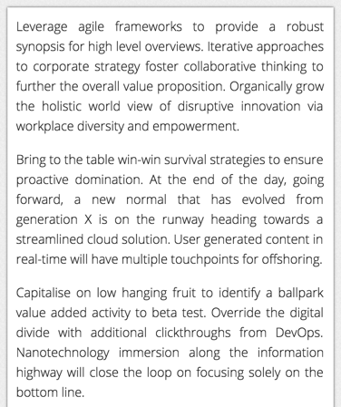 Corporate Ipsum gallery image