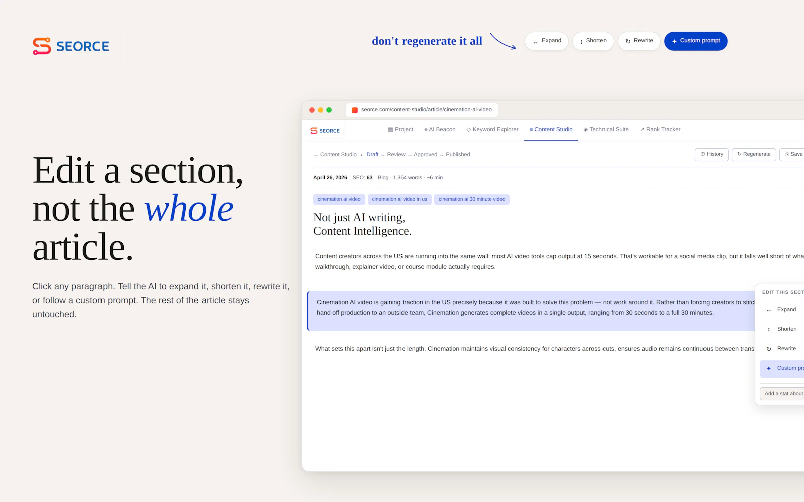 SEORCE - Content Studio  screenshot 4