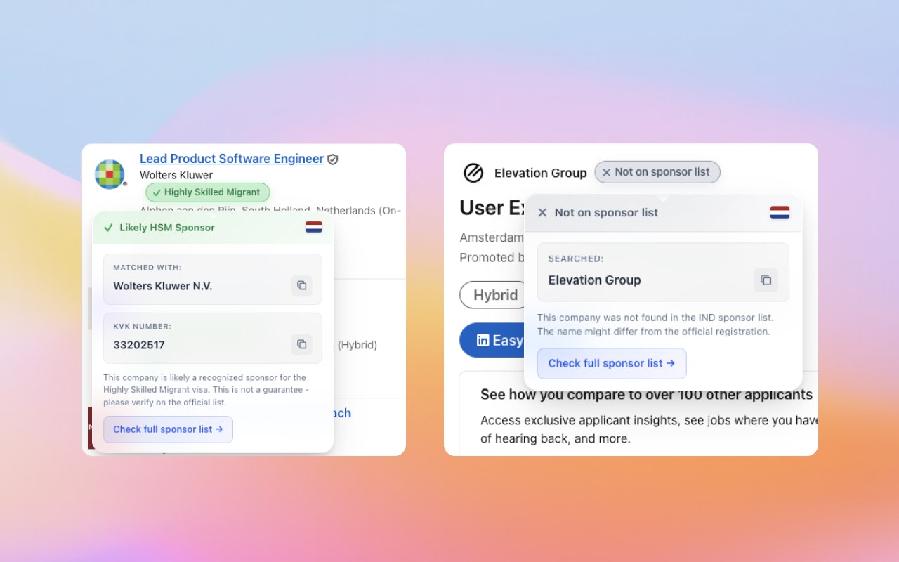 HSM Visa Sponsor Checker — LinkedIn gallery image
