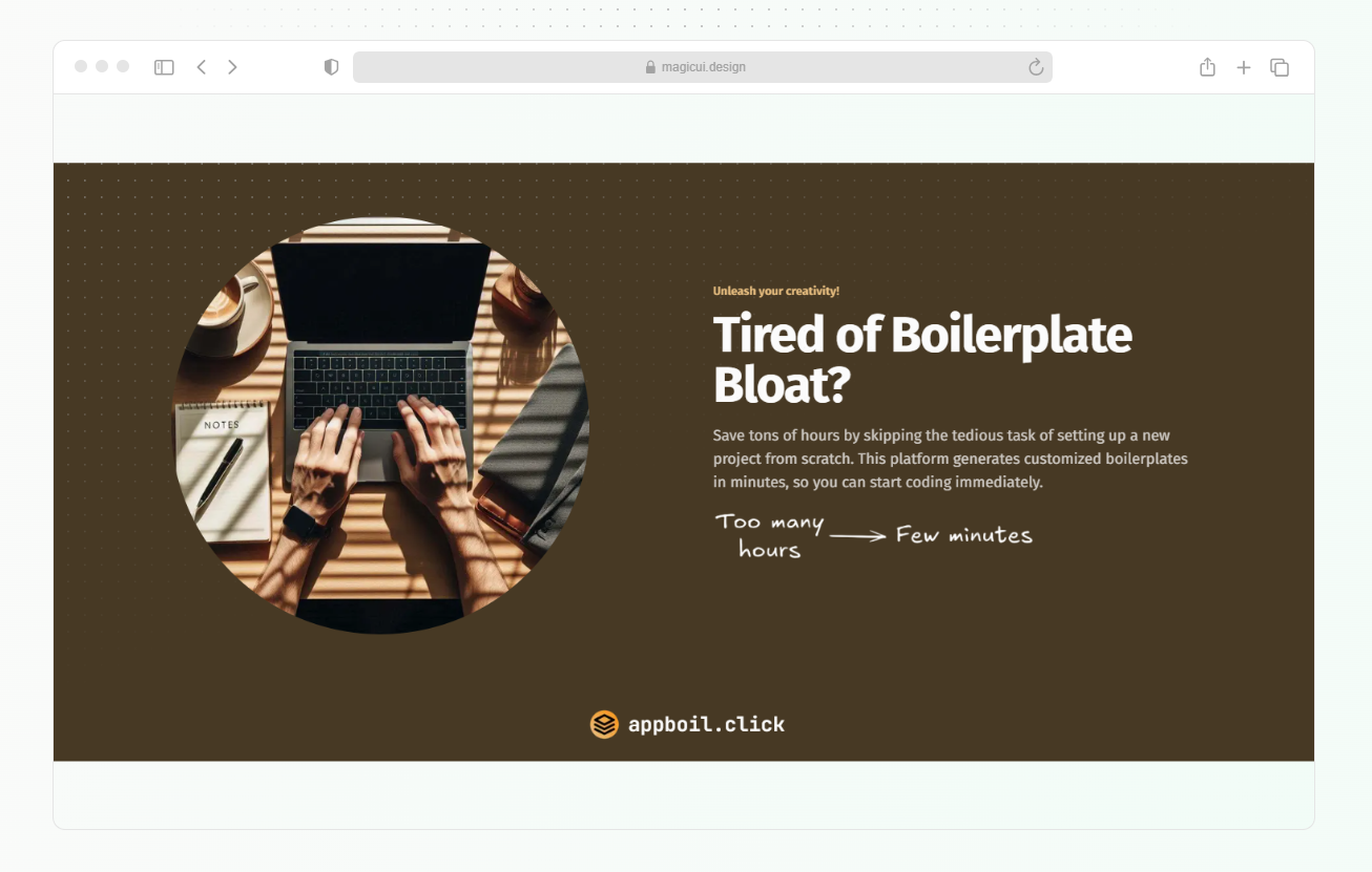 appboil.click - Build your unique project boilerplate in just a few clicks media 1