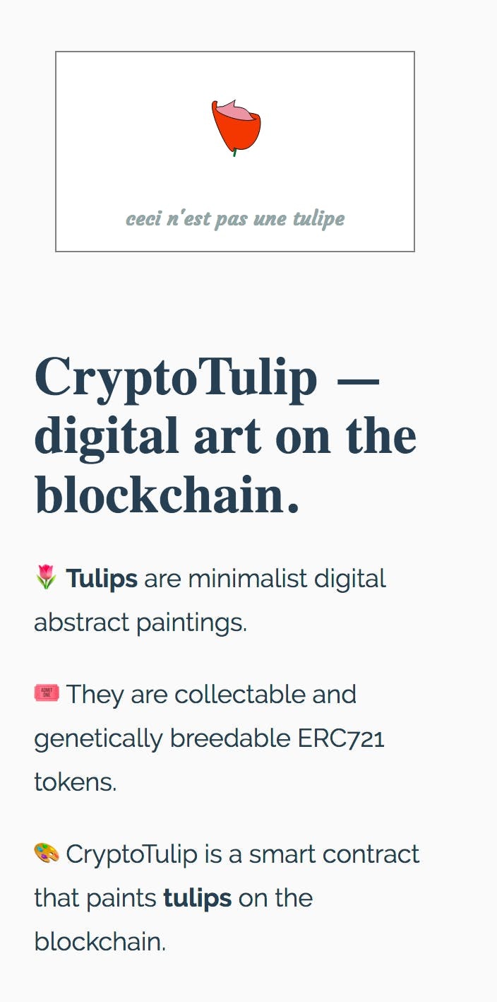 CryptoTulip gallery image
