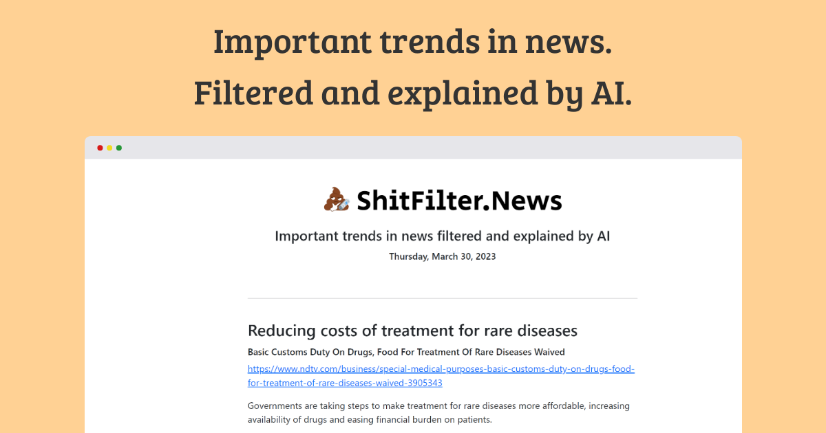 ShitFilter.News - Important trends in news filtered and explained by AI media 1