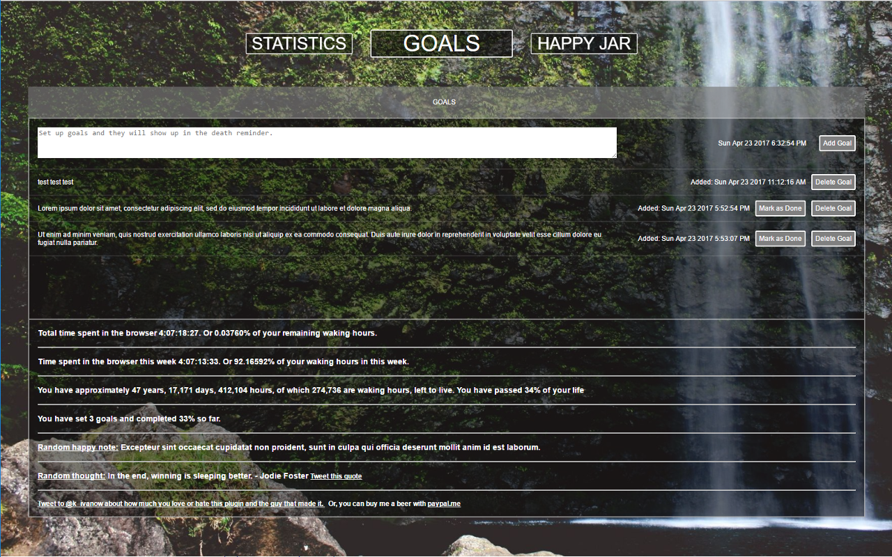 Mindfulness Chrome Extension gallery image