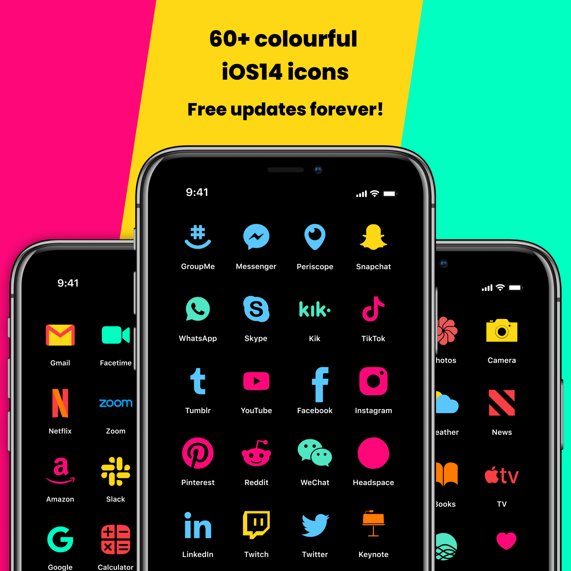 iOS 14 Icons - Bright Colours