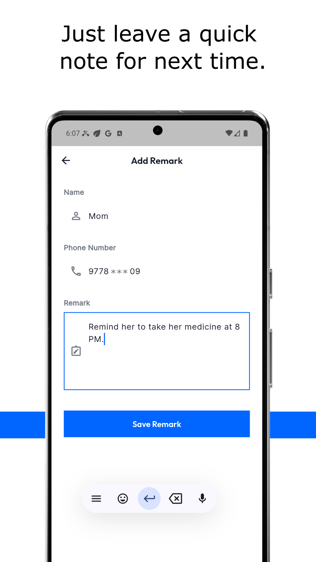 Call Memory - Screenshot 2 showing product features and functionality