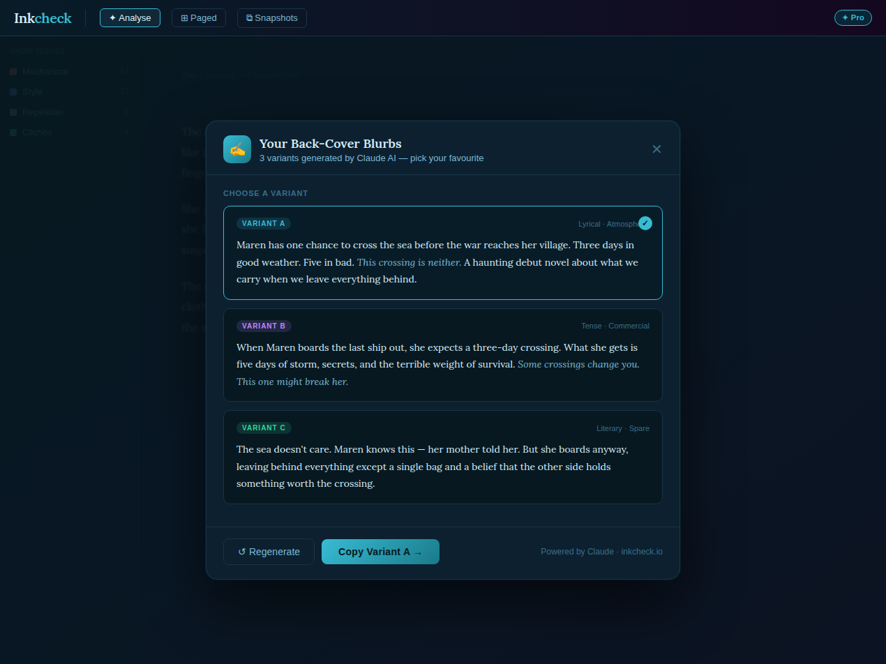 InkCheck - Screenshot 3 showing product features and functionality