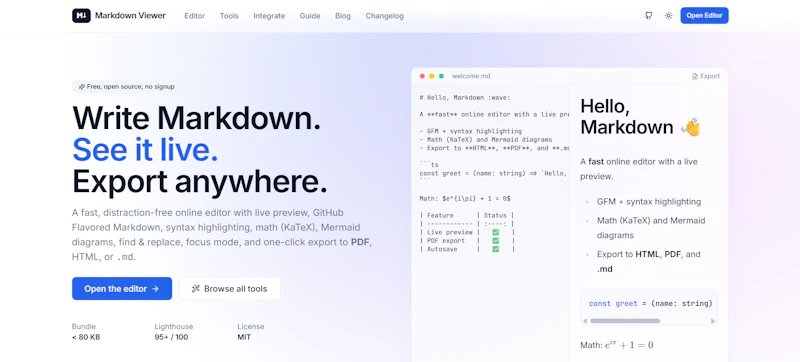Markdown Viewer screenshot 1