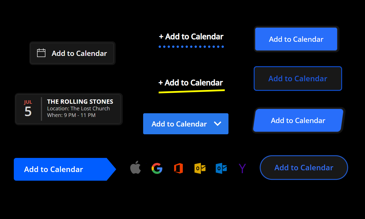 18 x Chủ đề nút bổ sung cho calendar media 2