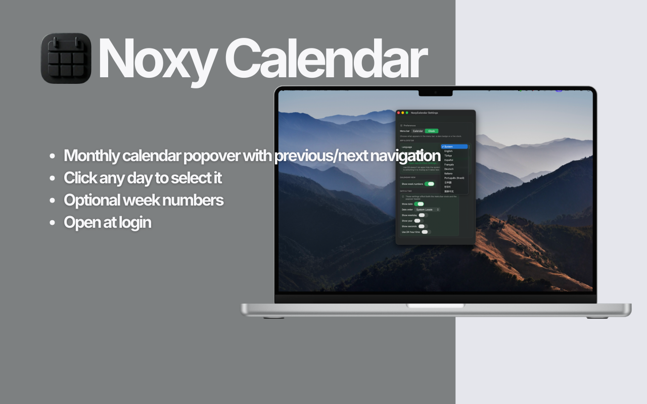 NoxyCalendar - Screenshot 3 showing product features and functionality