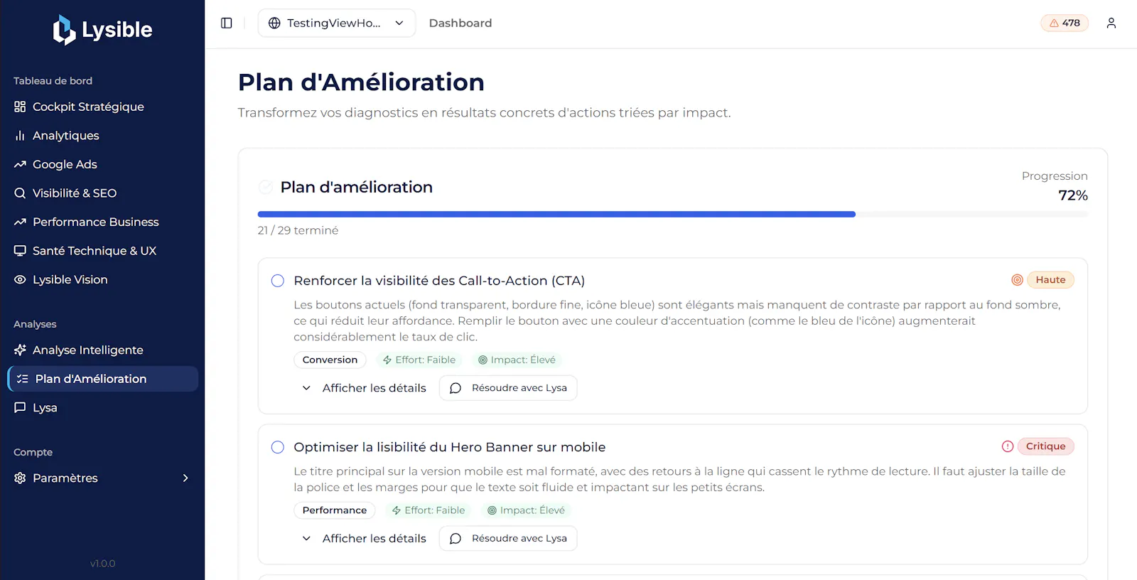 Lysible - Outil d'Analyse de Données Web screenshot 6