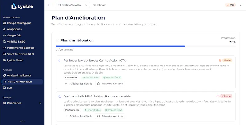 Lysible - Outil d'Analyse de Données Web screenshot 6