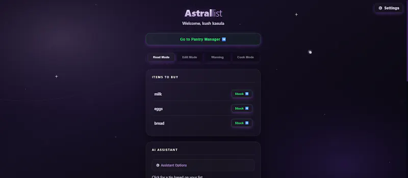 Astrallist screenshot 1