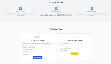 WooRollback Pro gallery image