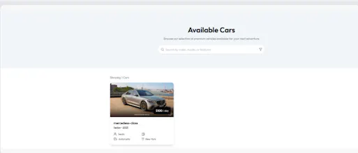 MERN Car Rental System gallery image