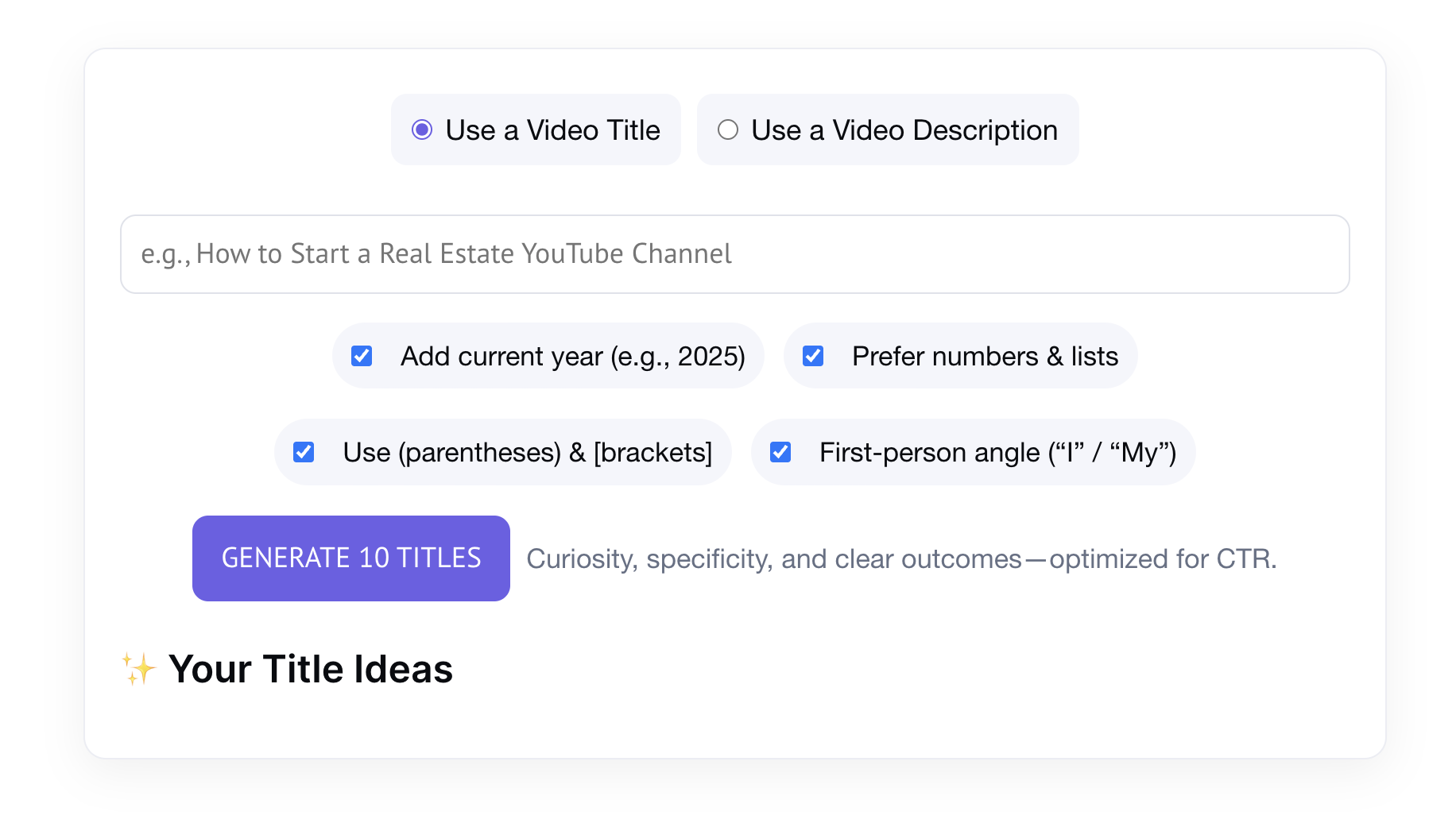 AI YouTube Title Generator — PackaPop gallery image