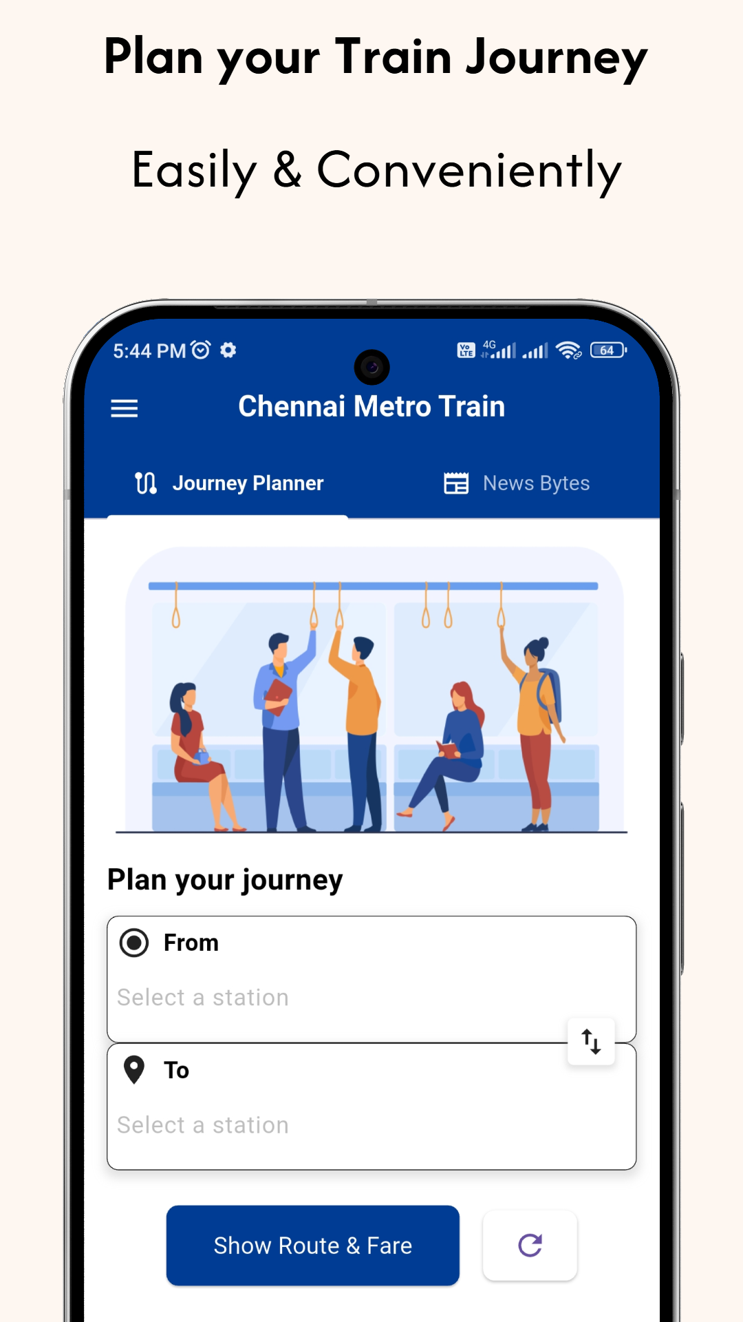 Chennai Metro Train -app - Plan en reis naadloos door de Chennai Metro media 2