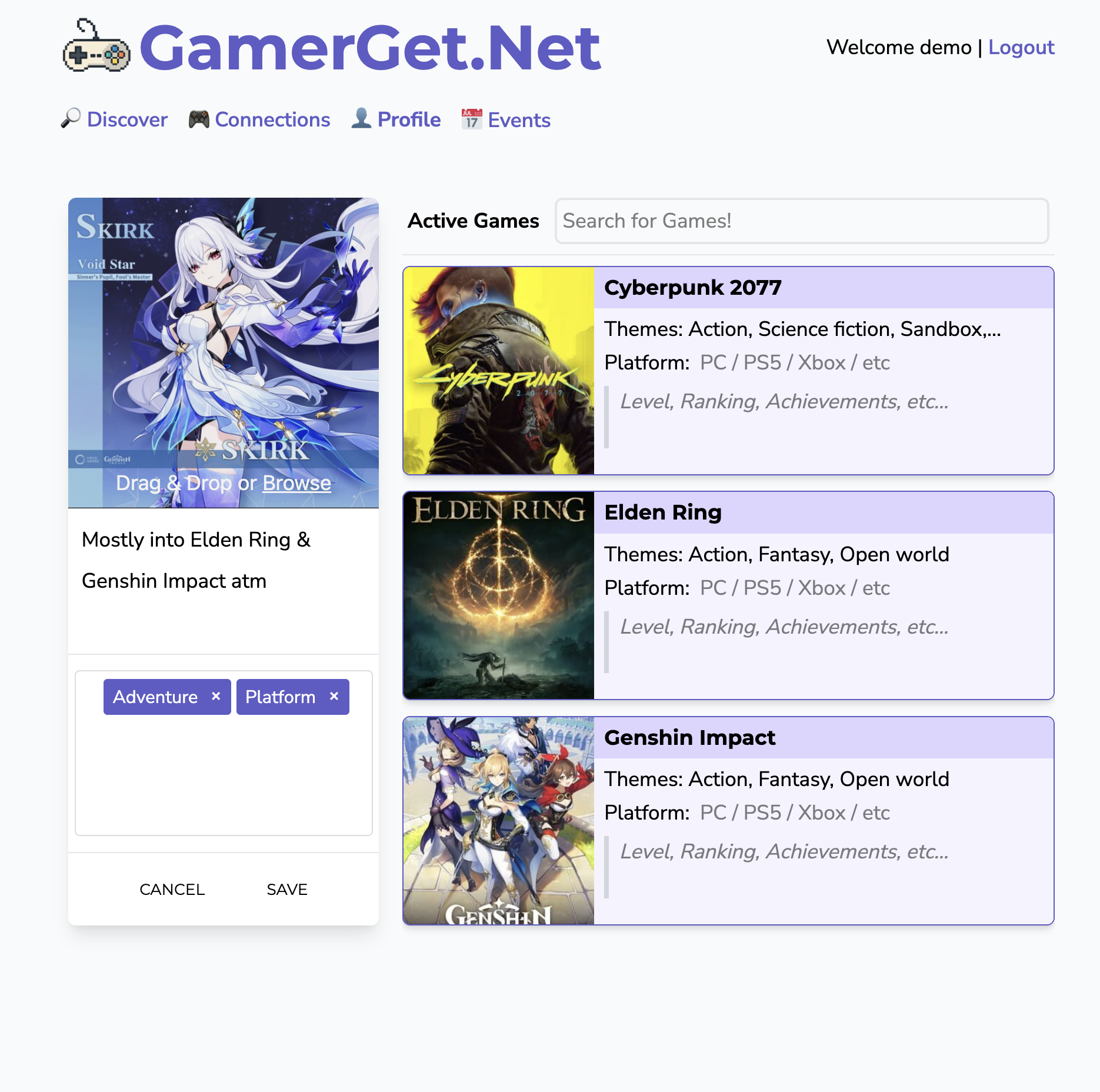 GamerGet.Net - Screenshot 2 showing product features and functionality