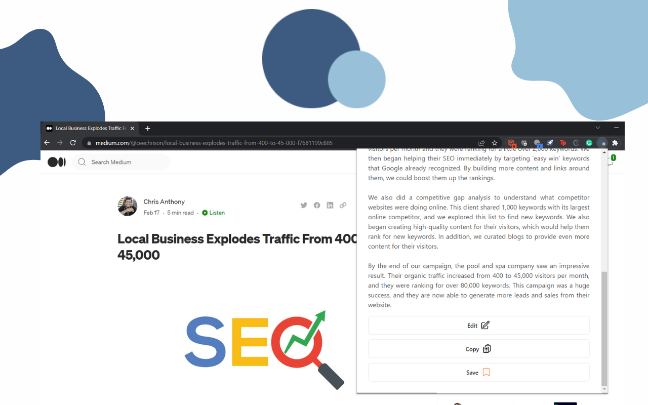 Hai Alfred - Riassumi gli articoli in 1 Fare clic su AI media 2