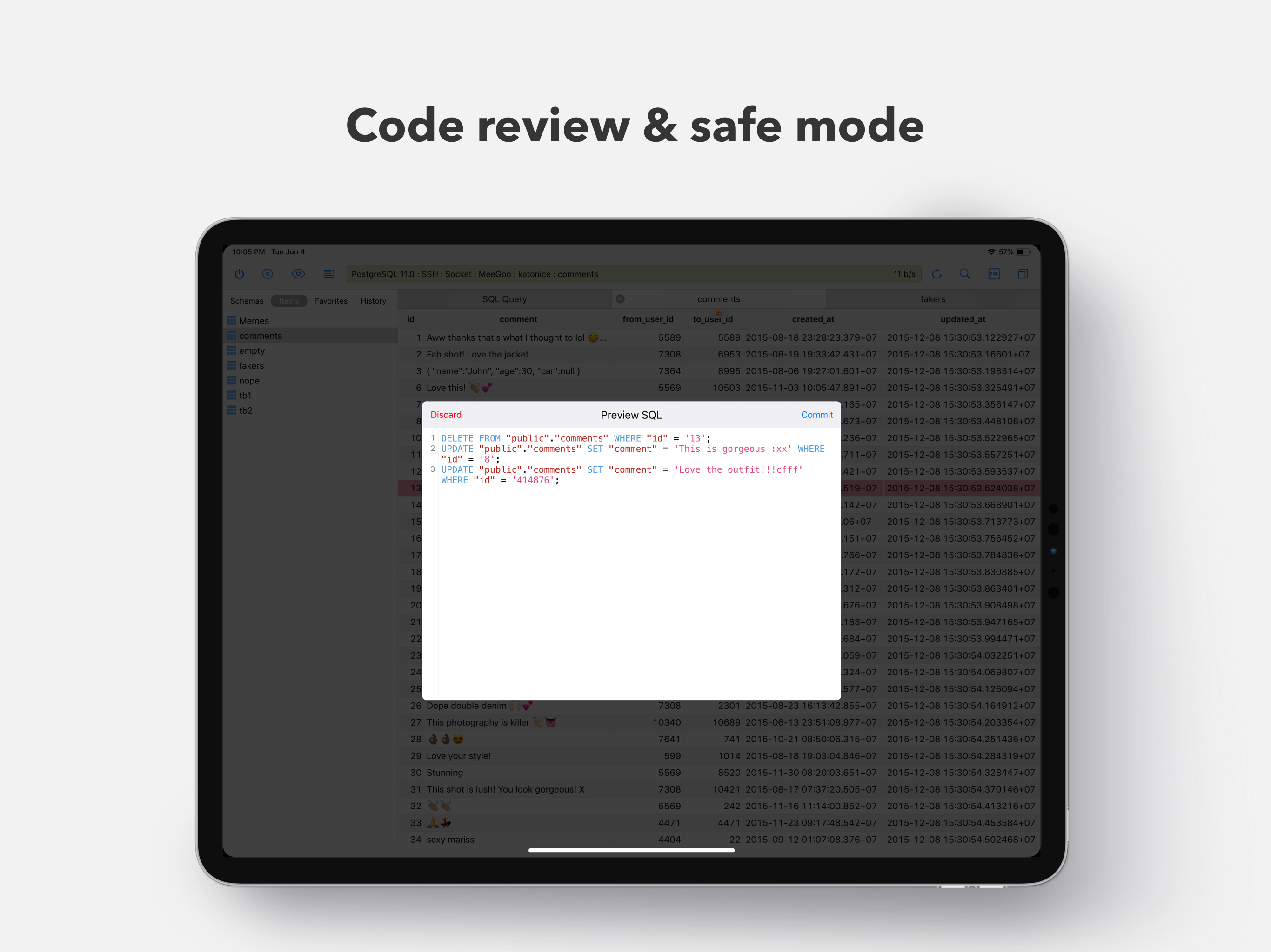 TablePlus iOS gallery image