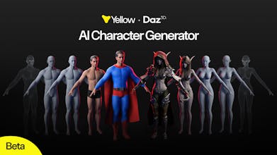 Yellow AI Character Generator for Daz 3D gallery image