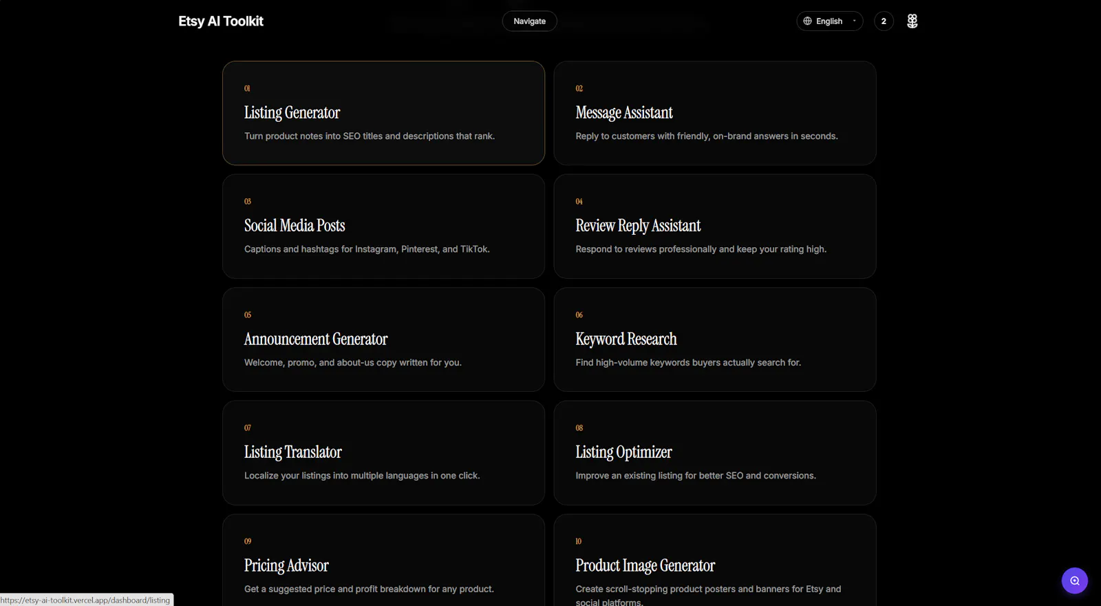 Etsy AI Toolkit screenshot 2