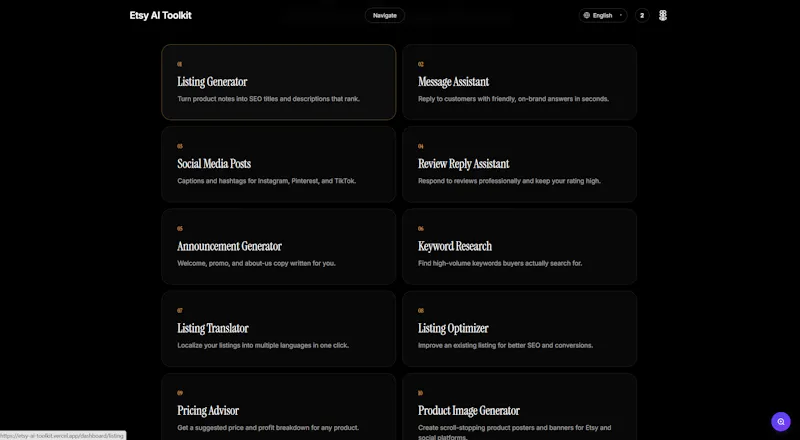 Etsy AI Toolkit screenshot 2