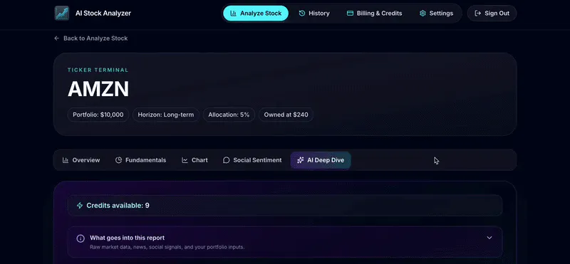 AI Stock Analyzer gallery image