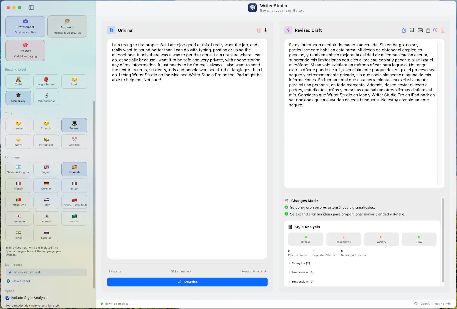 Writer Studio screenshot 1