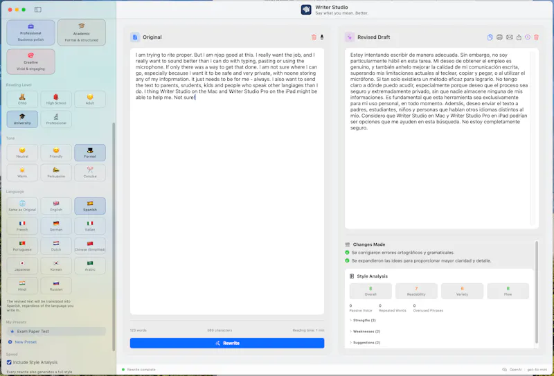 Writer Studio screenshot 1