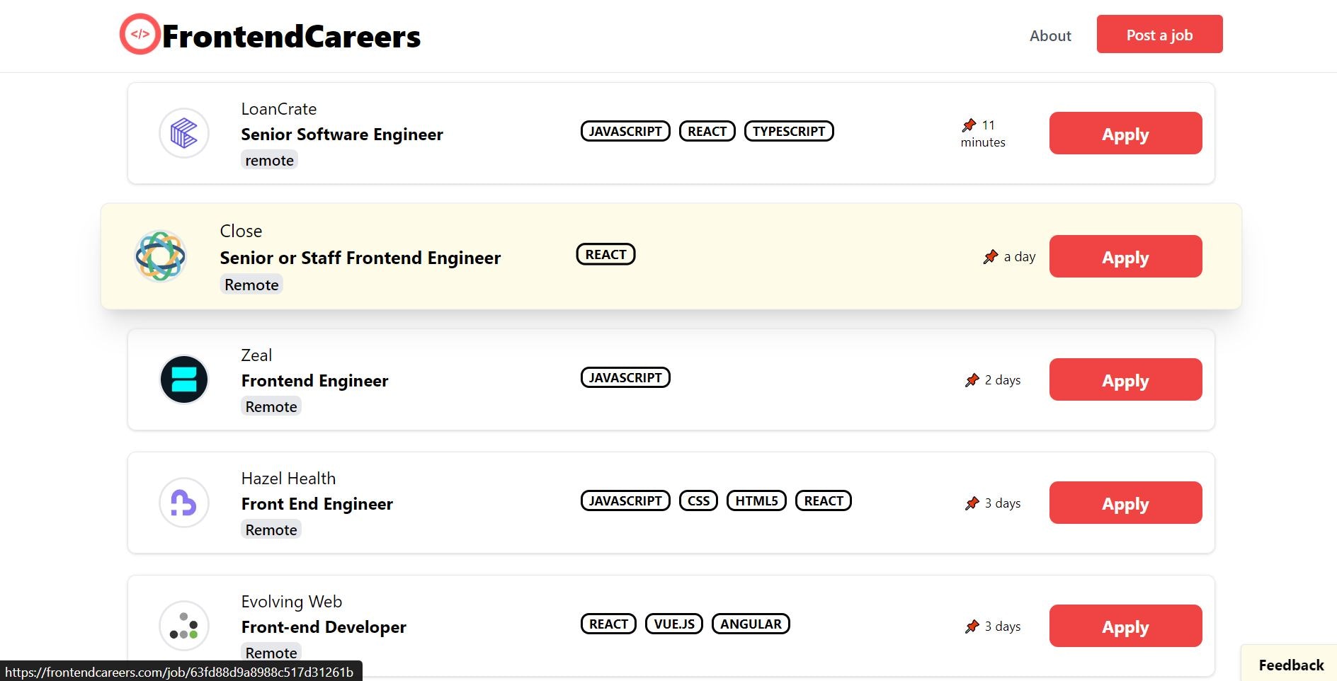Frontend -Karrieren - Finden Sie Ihren nächsten Frontend -Entwicklerjob Medien 2