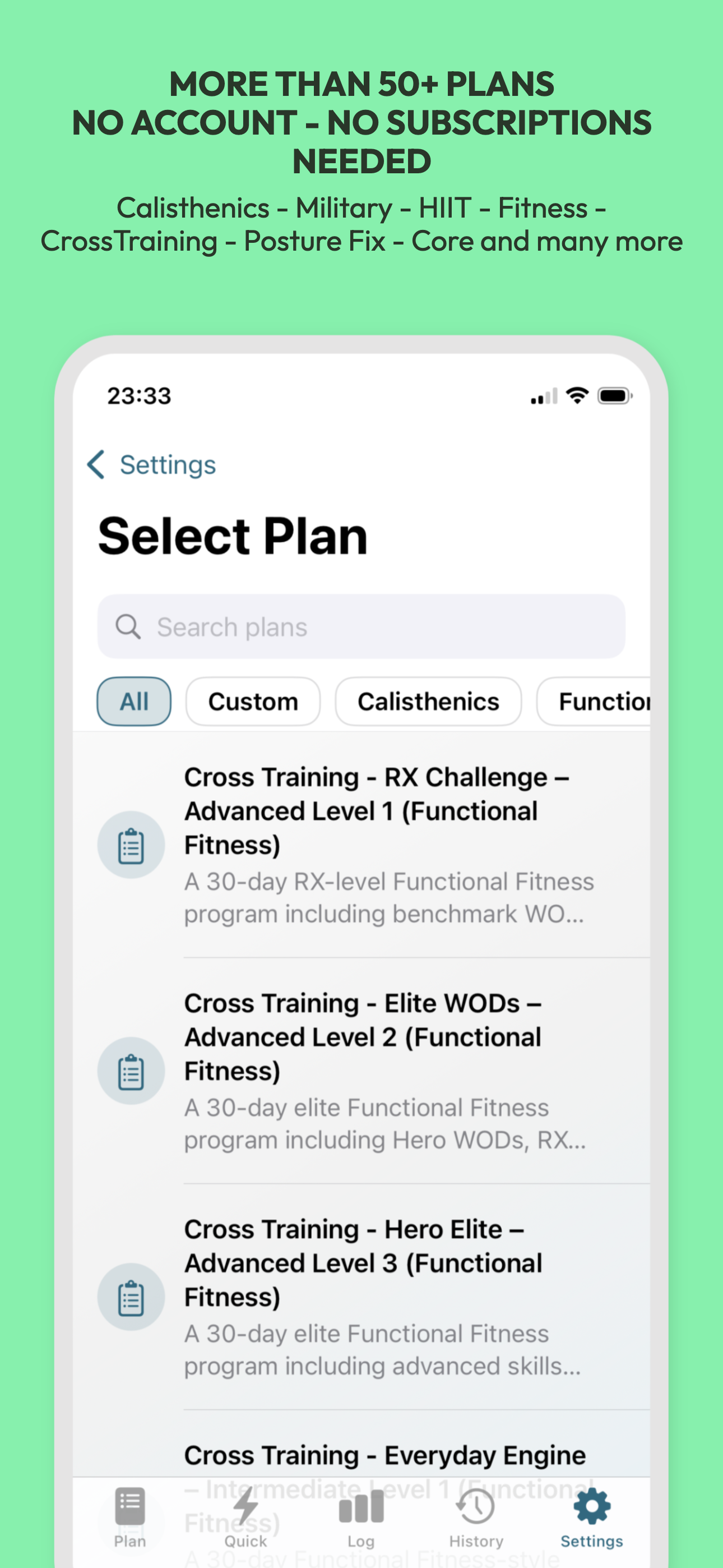 30Day Workout Plans – Training Program - Screenshot 2 showing product features and functionality