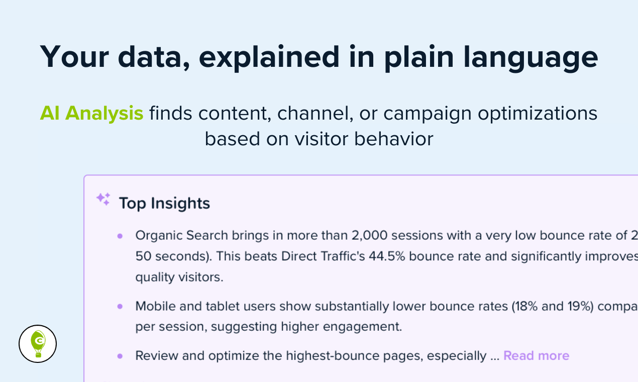 Free AI Analysis for Google Analytics gallery image