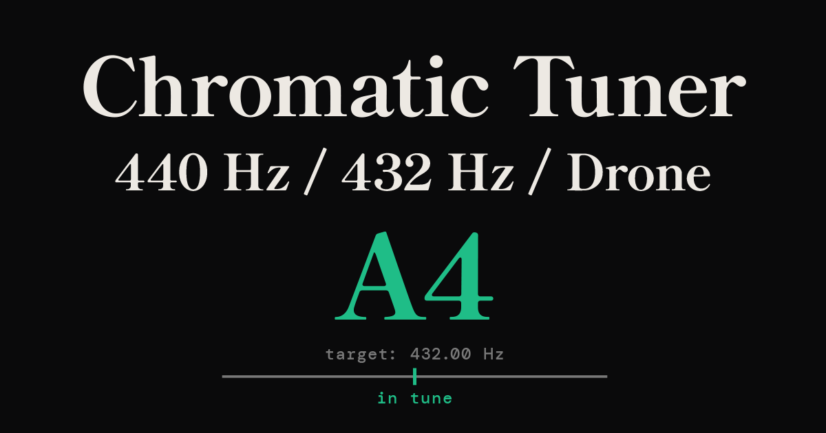 Chromatic Tuner 440 / 432 / Drone gallery image