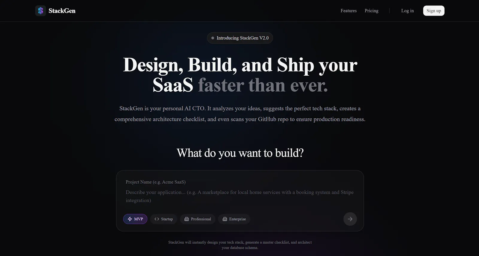 StackGen screenshot 1