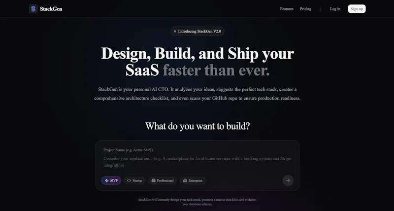 StackGen screenshot 1
