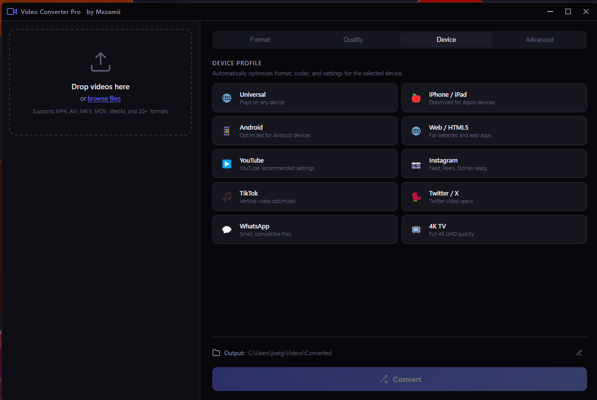 Video Converter Pro by Mezamii media 3
