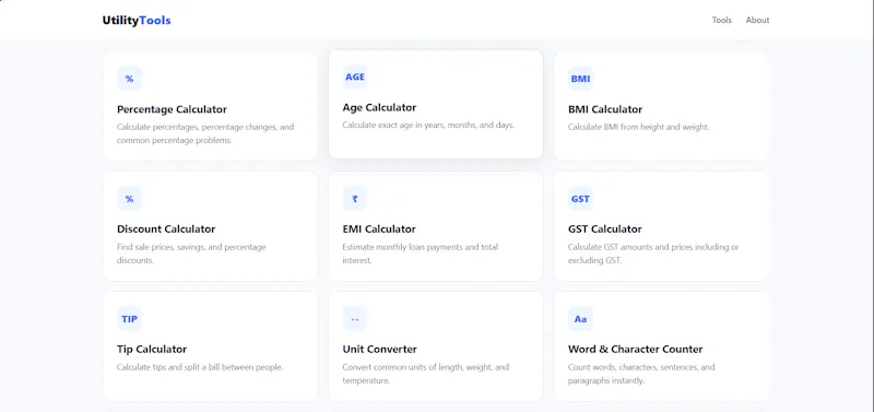 Utility Tools — Free Online Calculators screenshot 2