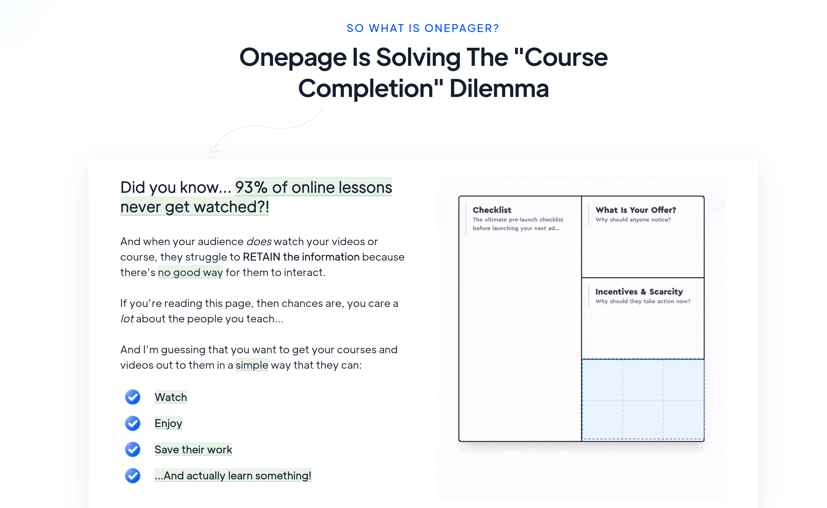 Onepager.io Create Simple 1-Page Lessons gallery image