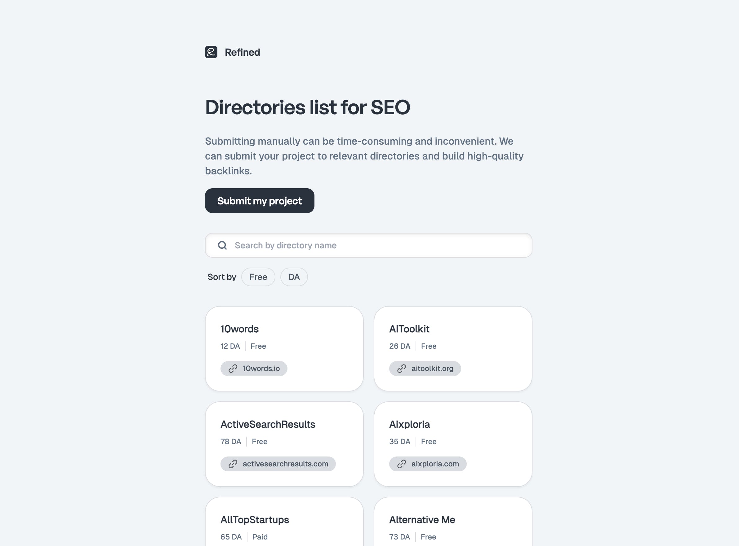 Directory list for SEO media 1