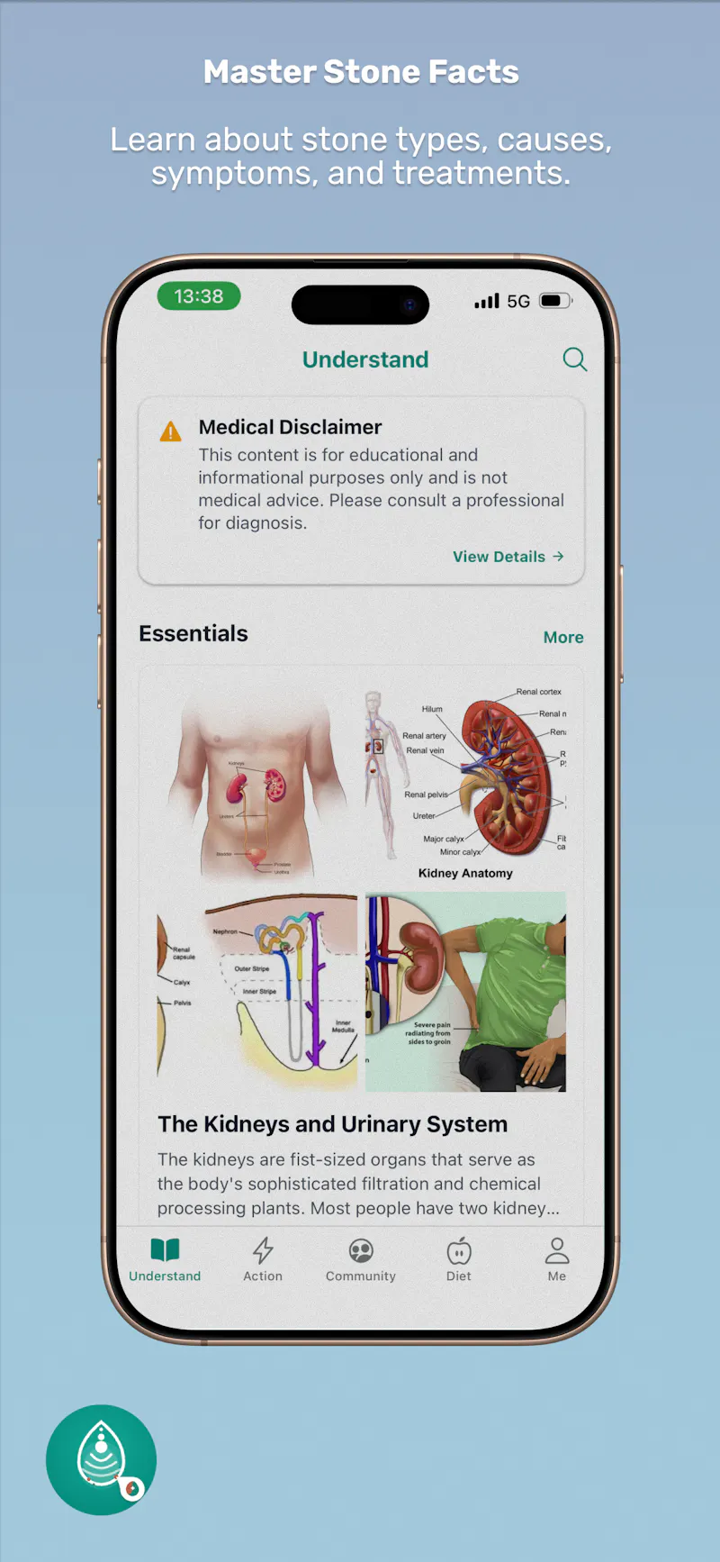 HydrHealth: kidney stones screenshot 1