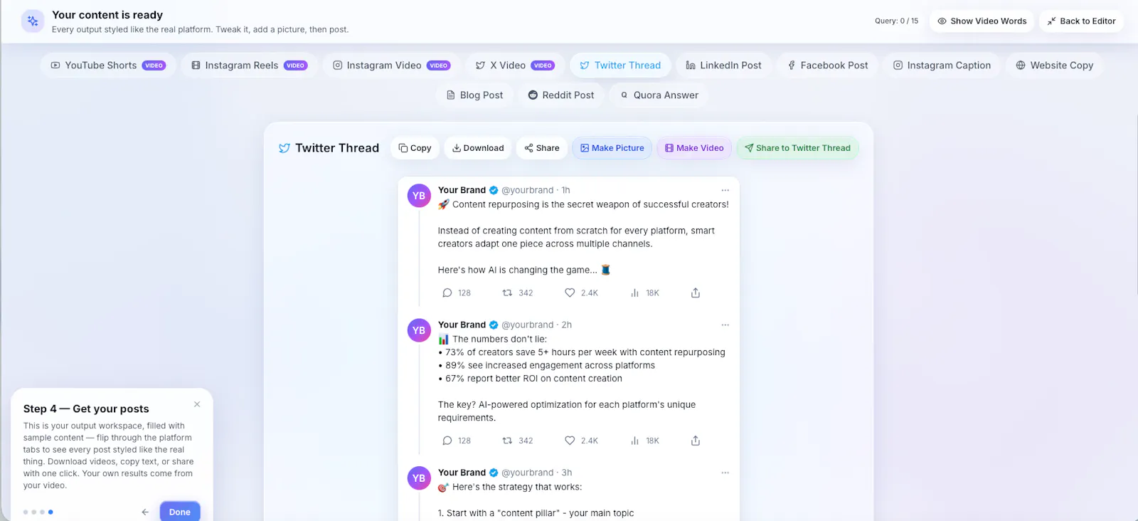 Repurpose AI 3.0 screenshot 5