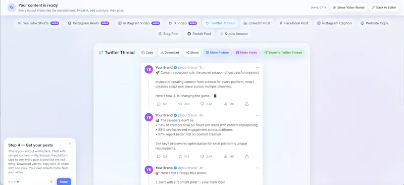 Repurpose AI 3.0 screenshot 5