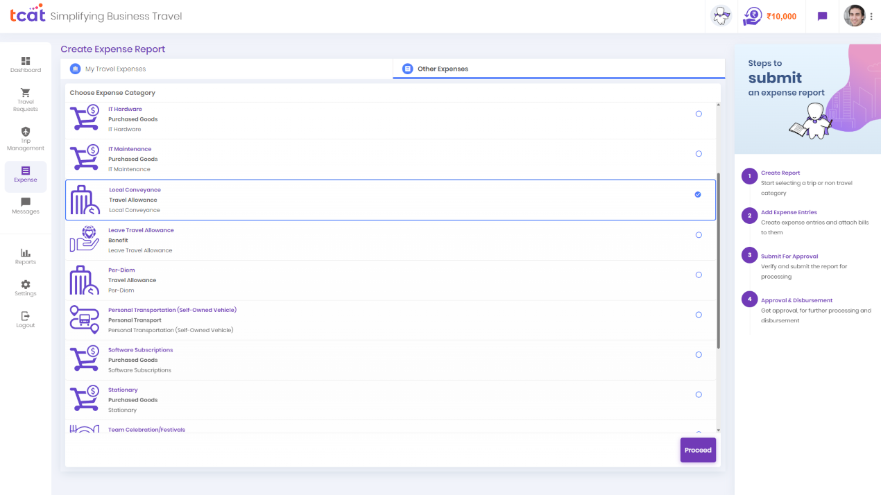 One platform for travel & expenses - Screenshot 5 showing product features and functionality