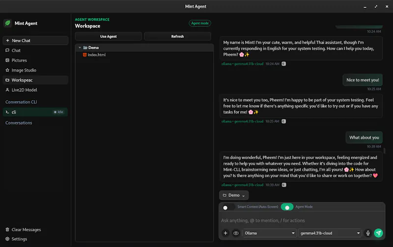 Mint: CLI, Web & Desktop AI Agent screenshot 5